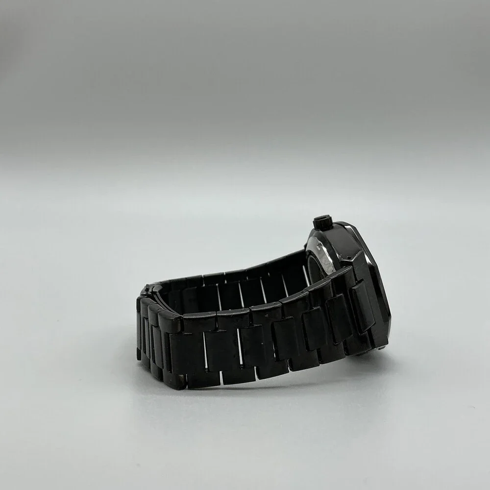 Mens Watch 41mm Black Skeleton Dial Stainless Bracelet Automatic TM-34ZG 8.25